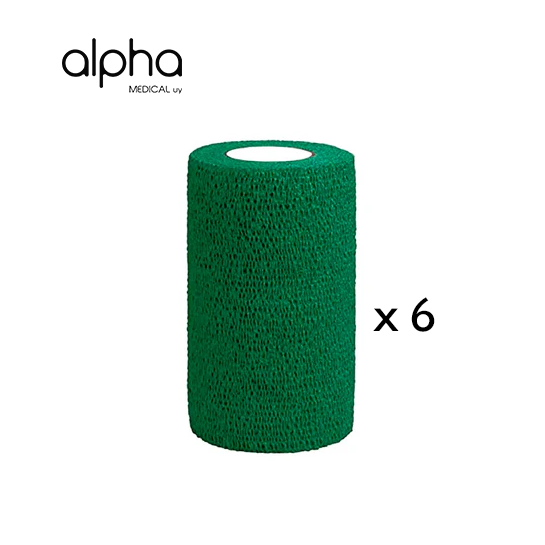 Venda Coban Autoadhesiva 6uds 10cm X 4,5 Mts Para Deportes
