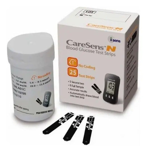 Tiras Reactivas Para Glucómetro 50 Unidades Caresens.