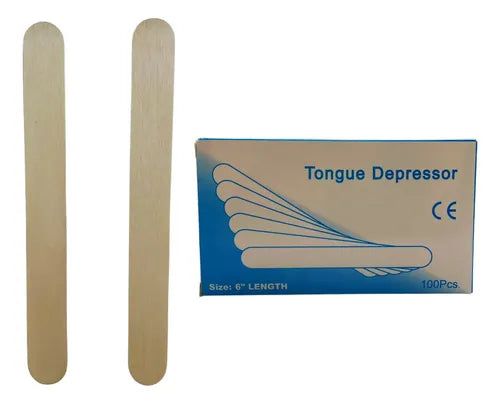 Bajalengua de madera caja 100u