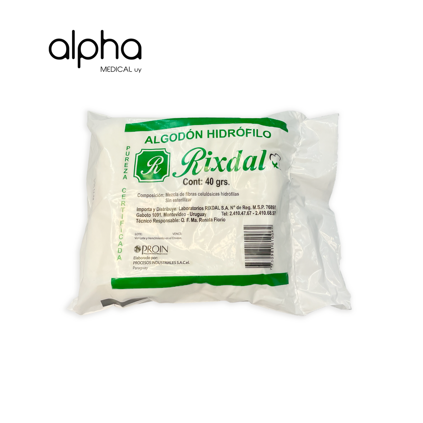 Algodón Hidrófilo 40g.