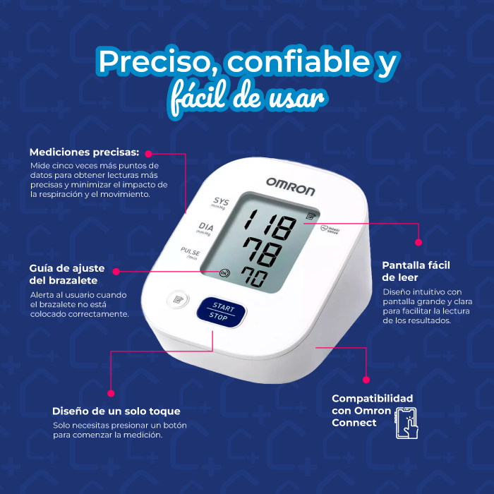 Aparato de Presión Arterial de Brazo Automático Omron Hem-7142 con Memoria.