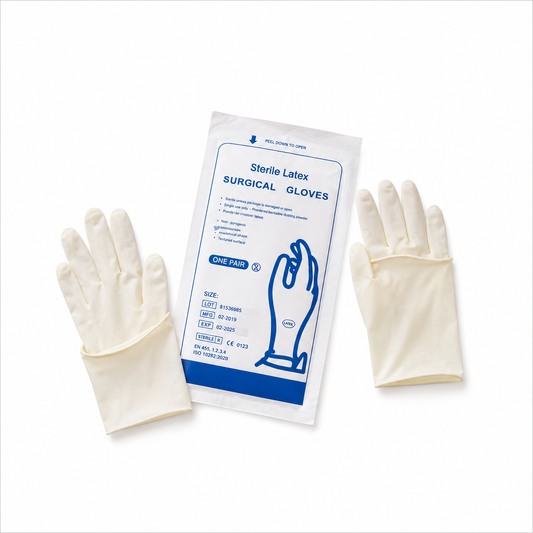 Guantes De Cirugía Estéril Caja 50 Pares Látex