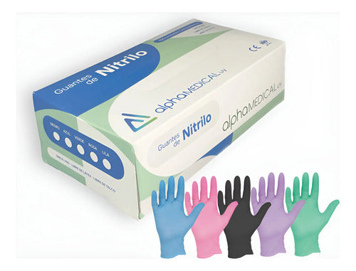 Guantes De Nitrilo Rosa Caja 100u