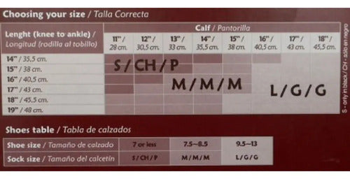 Medias De Compresión Media 18-21mmhg Descanso.negras. Hombre