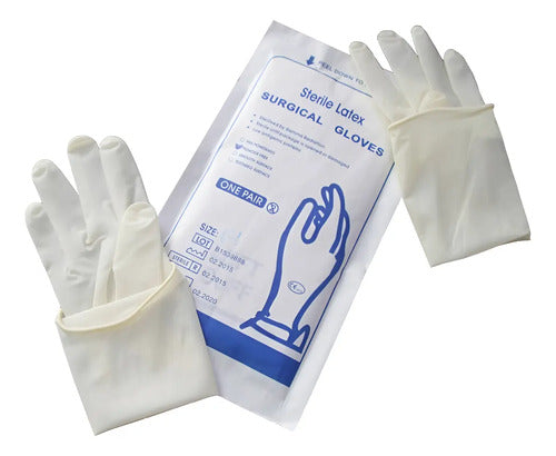 Guantes De Cirugía Estéril Caja 50 Pares Látex