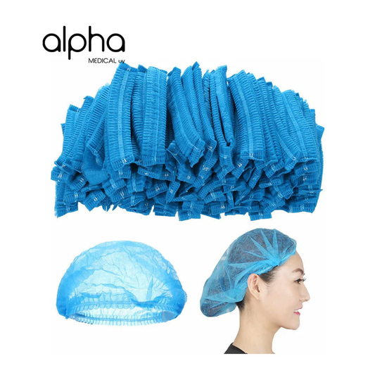 Cofia Gorro Descartable. Paquete 100u. Celeste Rosa Blanca. AlphaMedicalUy.