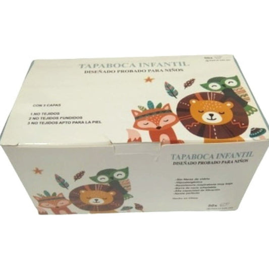 Tapaboca Caja 50u. Infantiles. Diferentes Diseños.