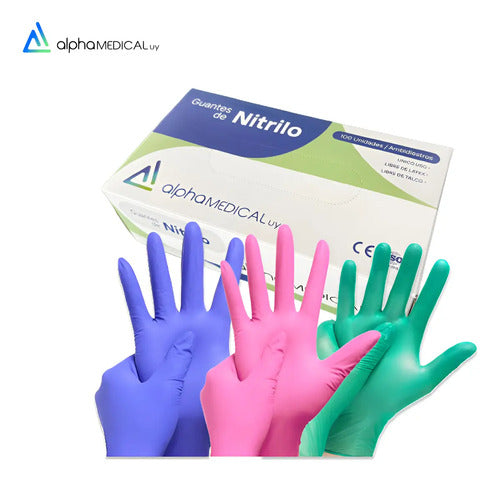Guantes De Nitrilo Rosa Caja 100u