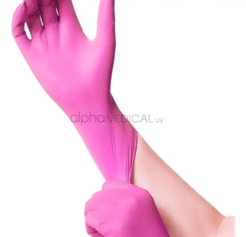 Guantes de Nitrilo Lila Caja 100 unidades.