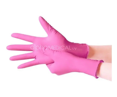 Guantes de Nitrilo Lila Caja 100 unidades.