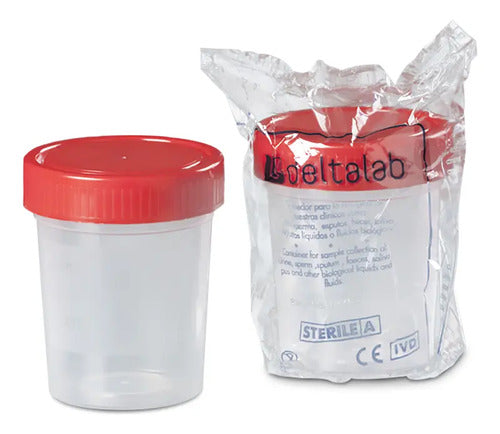 Frasco 100ml Estéril Para Muestra De Orina 40 Unidades.