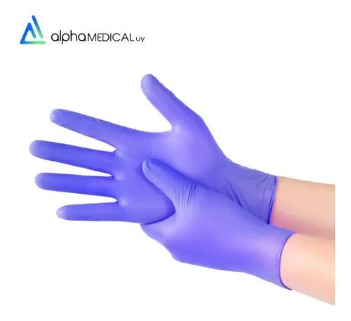 Guantes de Nitrilo Lila Caja 100 unidades.