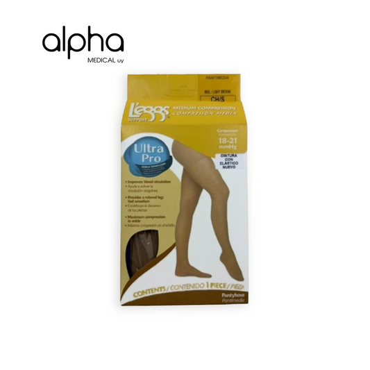 Medias De Compresión Media 18-21mmhg Panty Descanso.