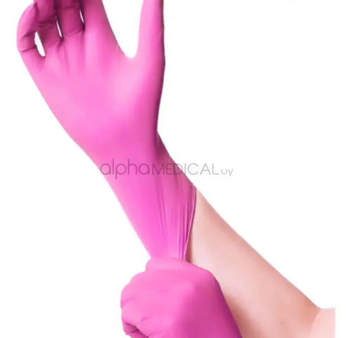 Guantes de Nitrilo Lila Caja 100 unidades.