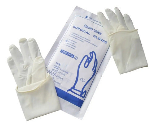 Guantes De Cirugía Estéril Caja 50 Pares Látex