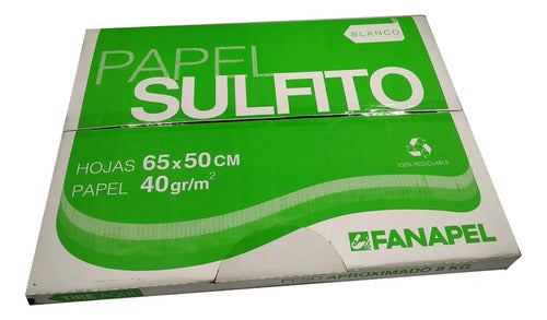 Papel Sulfito en Hojas Caja 8kg 50cm x 65cm