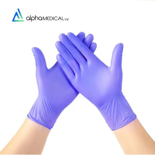 Guantes de Nitrilo Lila Caja 100 unidades.