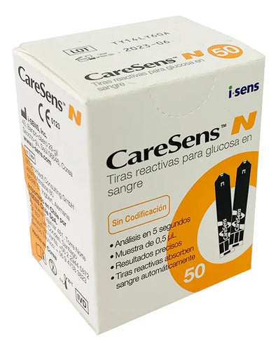 Tiras Reactivas Para Glucómetro 50 Unidades Caresens.