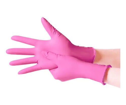 Guantes de Nitrilo Lila Caja 100 unidades.
