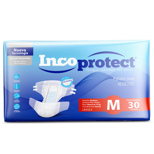 Pañales para adultos IncoProtect Paquete 30unidades Tamaño M G XG