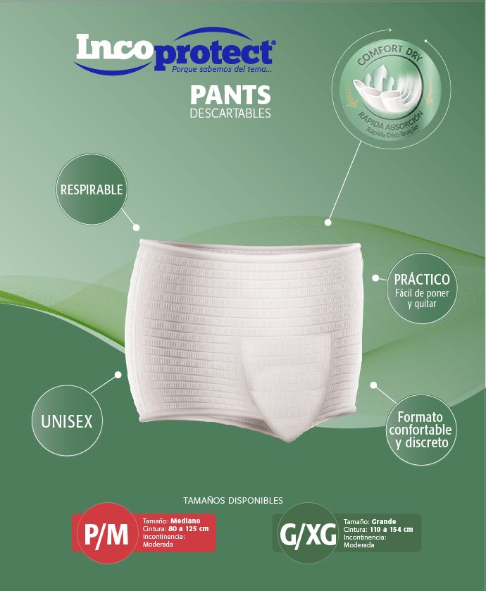 Pants IncoProtect Para Incontinencia Paquete 14u