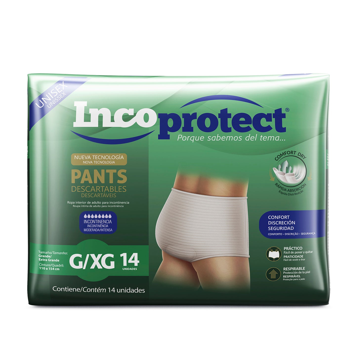 Pants IncoProtect Para Incontinencia Paquete 14u