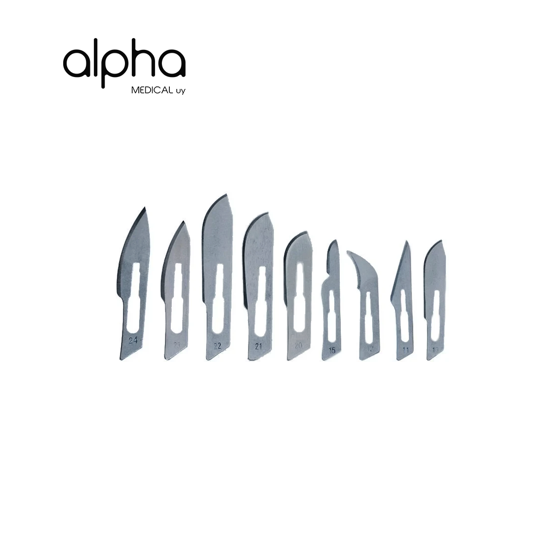Hojas de Bisturí. Caja 100 unidades. Todas las medidas.