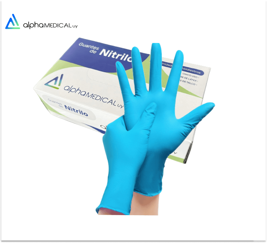 Guantes De Nitrilo Caja 100u. - AlphaMedicalUy