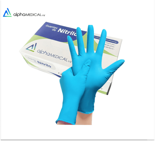 Guantes De Nitrilo Caja 100u. - AlphaMedicalUy