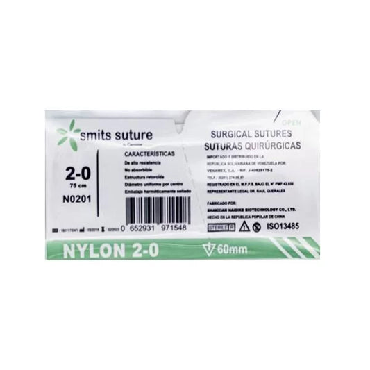 Hilo y Aguja Nylon para sutura diferentes medidas