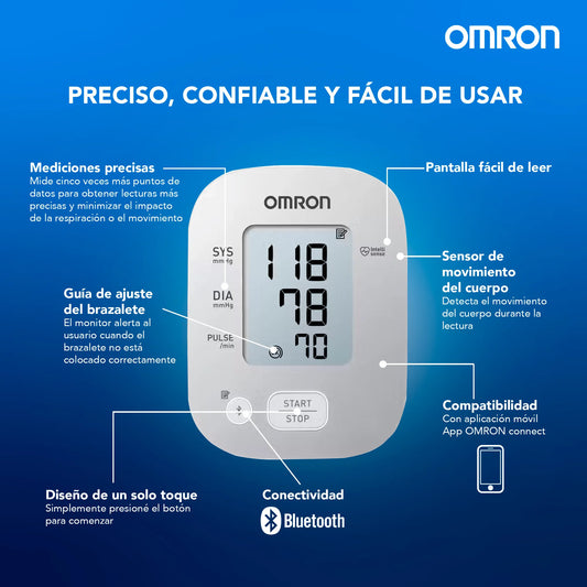 Aparato de Presión Arterial de Brazo Automático Omron Hem-7144 t2 con Memoria.
