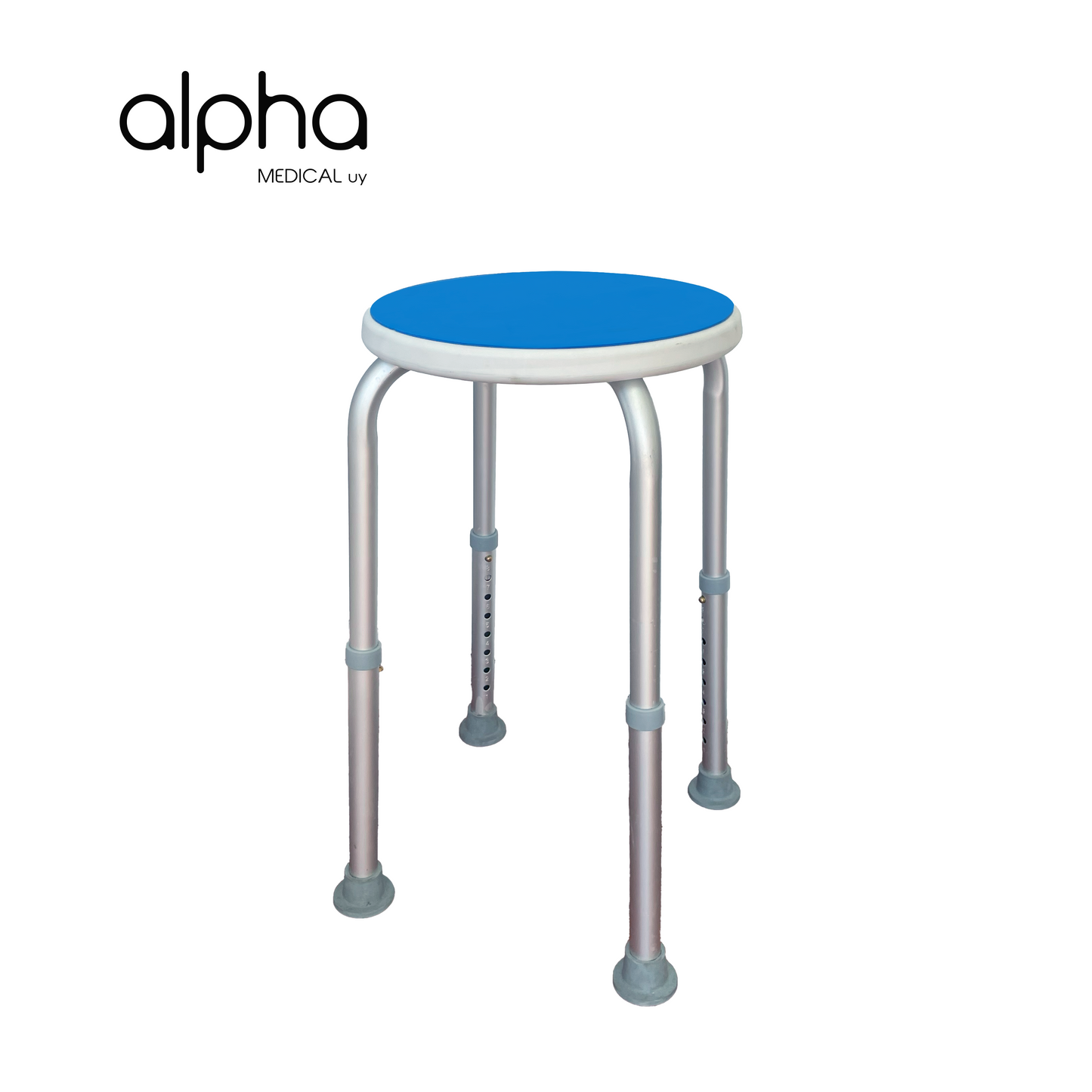 Banco Para Ducha con Goma Eva. Aluminio Altura Regulable. Ortopédico.