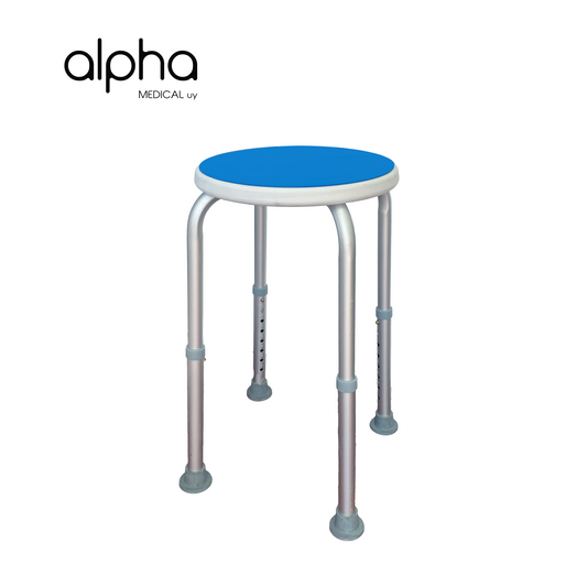 Banco Para Ducha con Goma Eva. Aluminio Altura Regulable. Ortopédico.