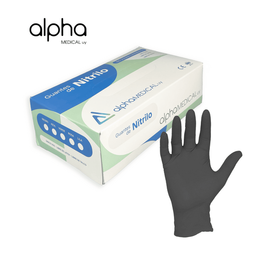 Guantes De Nitrilo Negro Caja 100u.