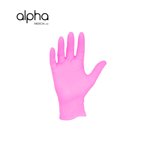 Guantes De Nitrilo Rosa Caja 100u