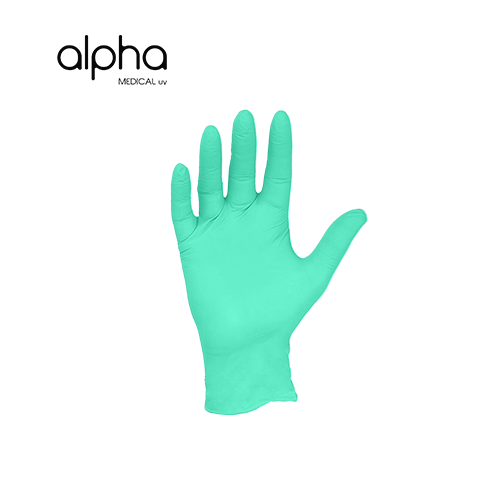 Guantes de Nitrilo Verde Caja 100 unidades.