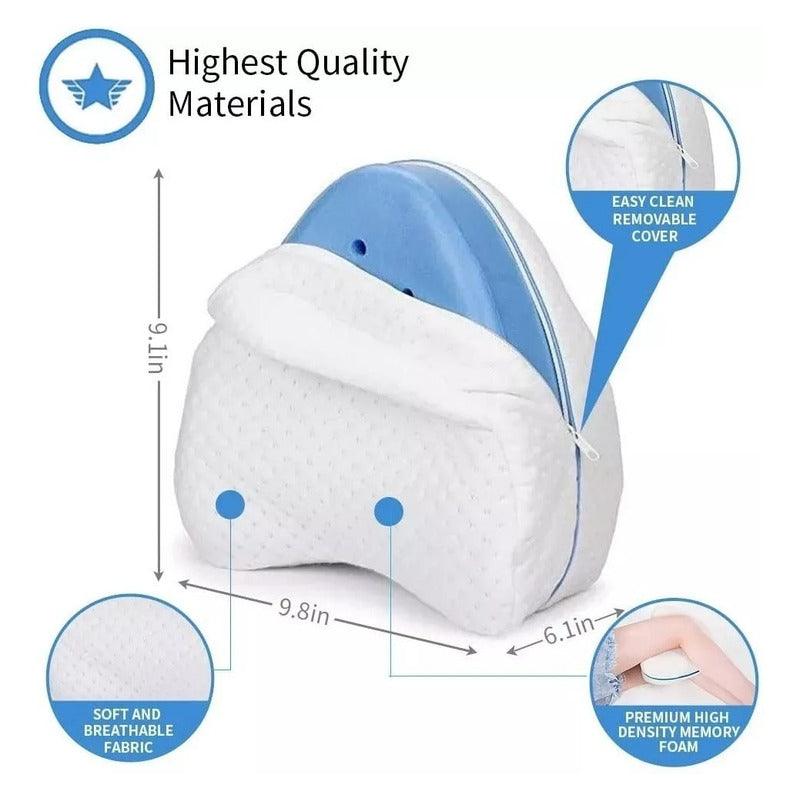 Almohada Medica De Piernas Y Rodillas Viscoelástica Lavable - AlphaMedicalUy